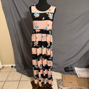 BEAUTIFUL Striped & Floral Dress Size M